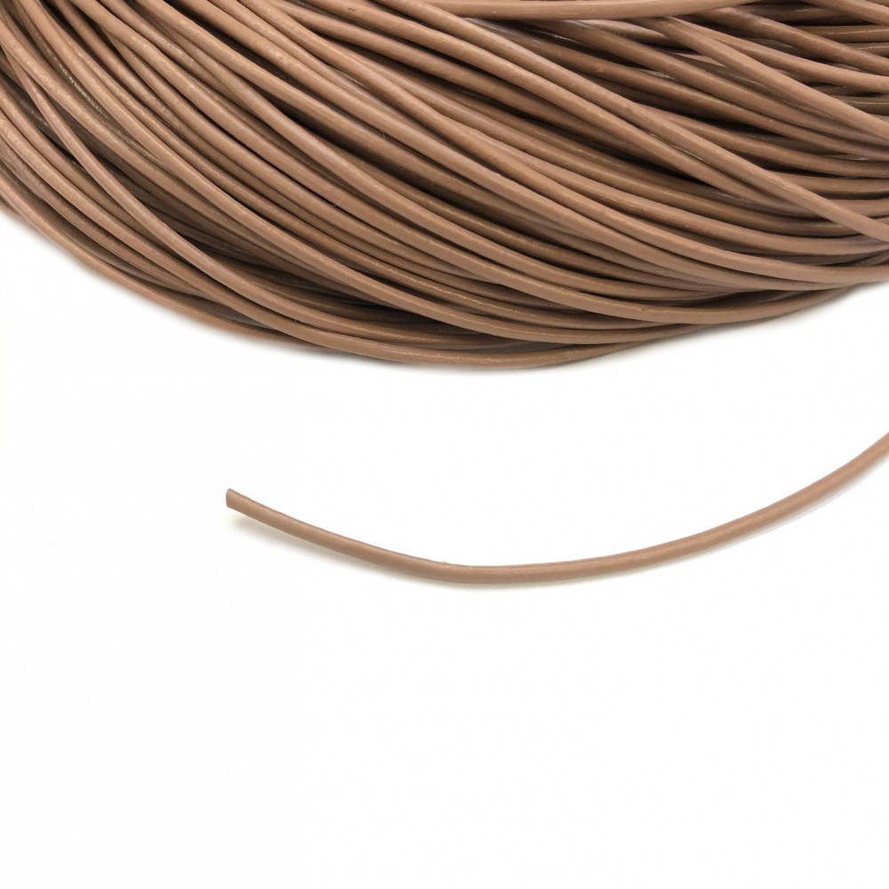 Δερμάτινο κορδόνι στρογγυλό 1.8mm nude χρώμα (ανά μέτρο) Δερμάτινα Κορδόνια