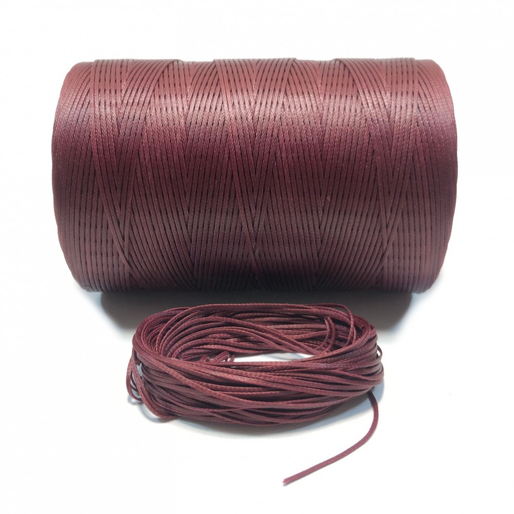 Waxed cord 1mm red wine color (pack) Waxed Cords