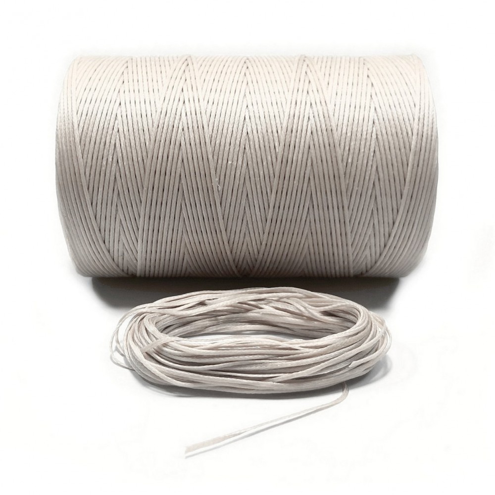 Κερωμένη κλωστή 1mm cream χρώμα (καρούλι∽500μέτρα) Κερωμένη Κλωστή