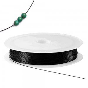 Wire tiger tail for jewelry and beads black color 0.5mm (1Roll/60meters) Wires